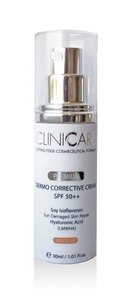 CLINICCARE Premium Dermo Corrective Cream SPF50, Ochronny krem korygujący z blokerem, każda cera, 30 ml CLINICCARE Premium Dermo Corrective Cream SPF50, Ochronny krem korygujący z blokerem, każda cera, 30 ml
