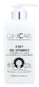 CLINICCARE 2-IN-1 GEL VITAMIN-C, Żelowy krem + maska nawilżająca, cera dojrzała, 500 ml