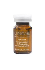 CLINICCARE EGF Glow 2% HA, Ampułki nawilżające i niwelujące przebarwienia z kwasem hialuronowym, każda cera, 10x8 ml